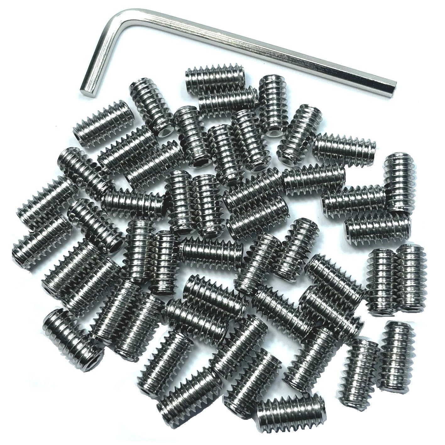 ZDingTech 50pcs Set Screws 8-32 x 3/16 inch 304 Stainless Steel