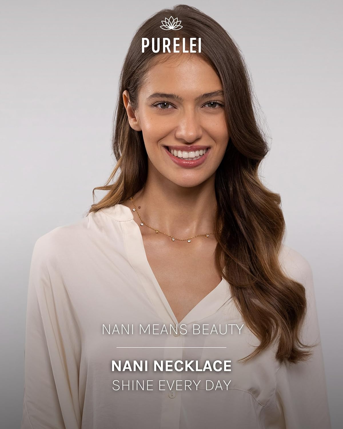 Purelei® Nani Necklace – stainless steel jewelry – Waterproof chain with charms – 13.78-15.75 inches adjustable length – Fashion jewelry for your individual look - Image 2