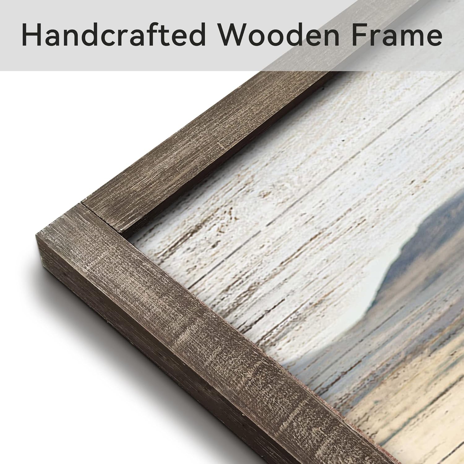 Framed Wooden Horse Painting: Large Horses Wall Pictures Wild Animal Wall Art hand painted Horse Artwork Bedroom Living Room(45x30) - Image 2