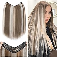Vista 22 de S-noilite Elegante 30"(76cm) Extensiones de pelo con clip de una pieza, 3/4 de cabeza completa, 5 clips, negras naturales largas y rectas