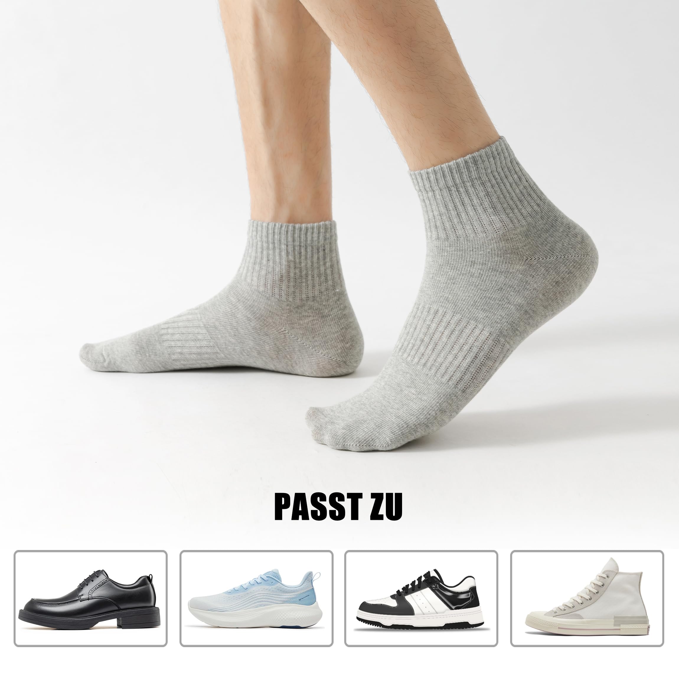 LBJR Calcetines Tobilleros Hombre Mujer, 12 Pares Calcetine Deporte Running Transpirables