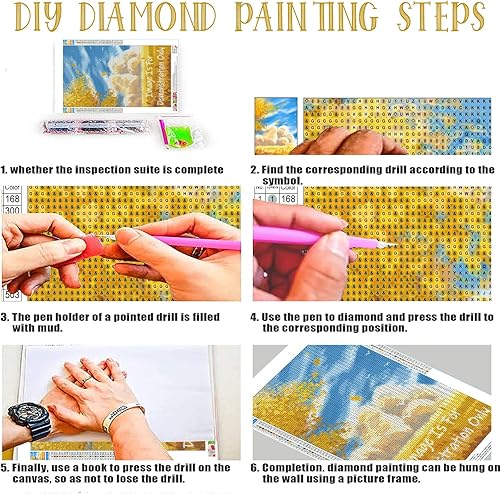 Miniatura 5 de Kits de pintura de diamante de búho a la luz de la luna con diseño de animales florecientes, pintura de diamantes para niños adultos 5D, bordado