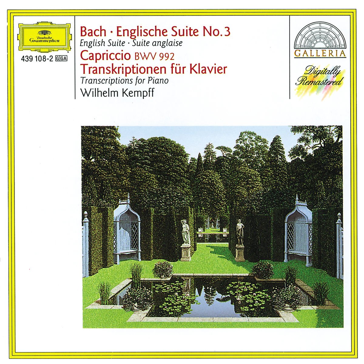 Kempff Plays Bach: English Suite No. 3; Capriccio in B flat; Transcriptions of J.S. Bach, Handel, & Gluck [Audio CD] Kempff, Wilhelm and Johann Sebastian Bach