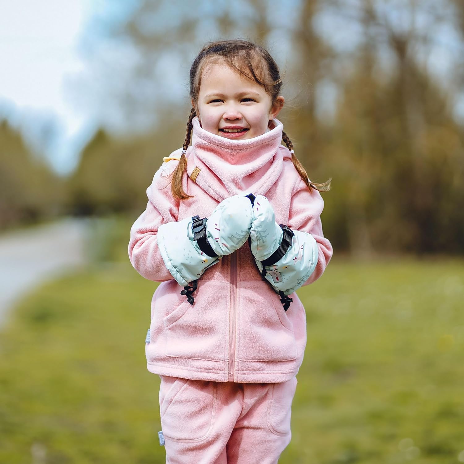 JAN & JUL Fleece Jacket with Stay-On Hood for Toddlers and Kids