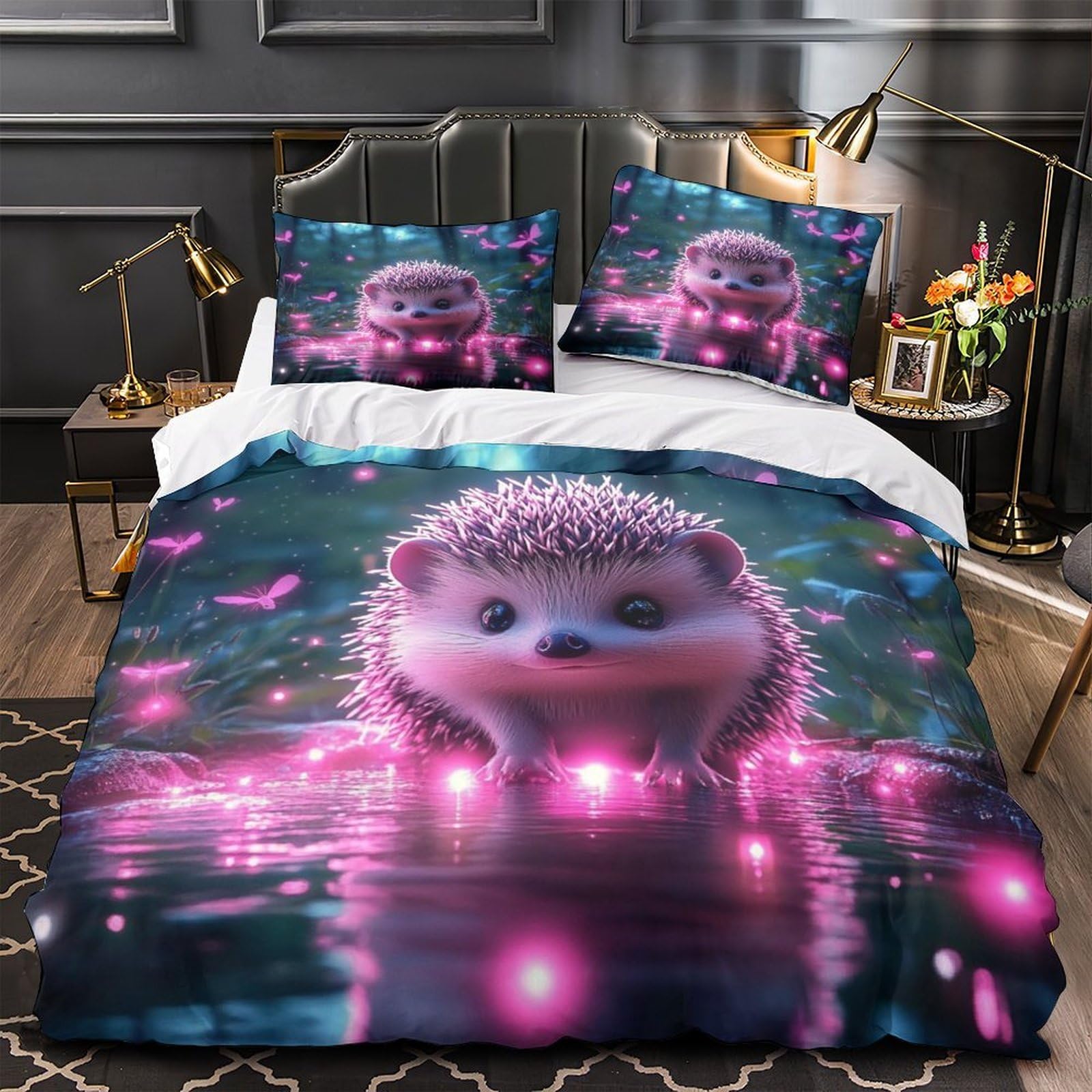 Housse de couette 260x220 chats ninjas mignons en microfibre