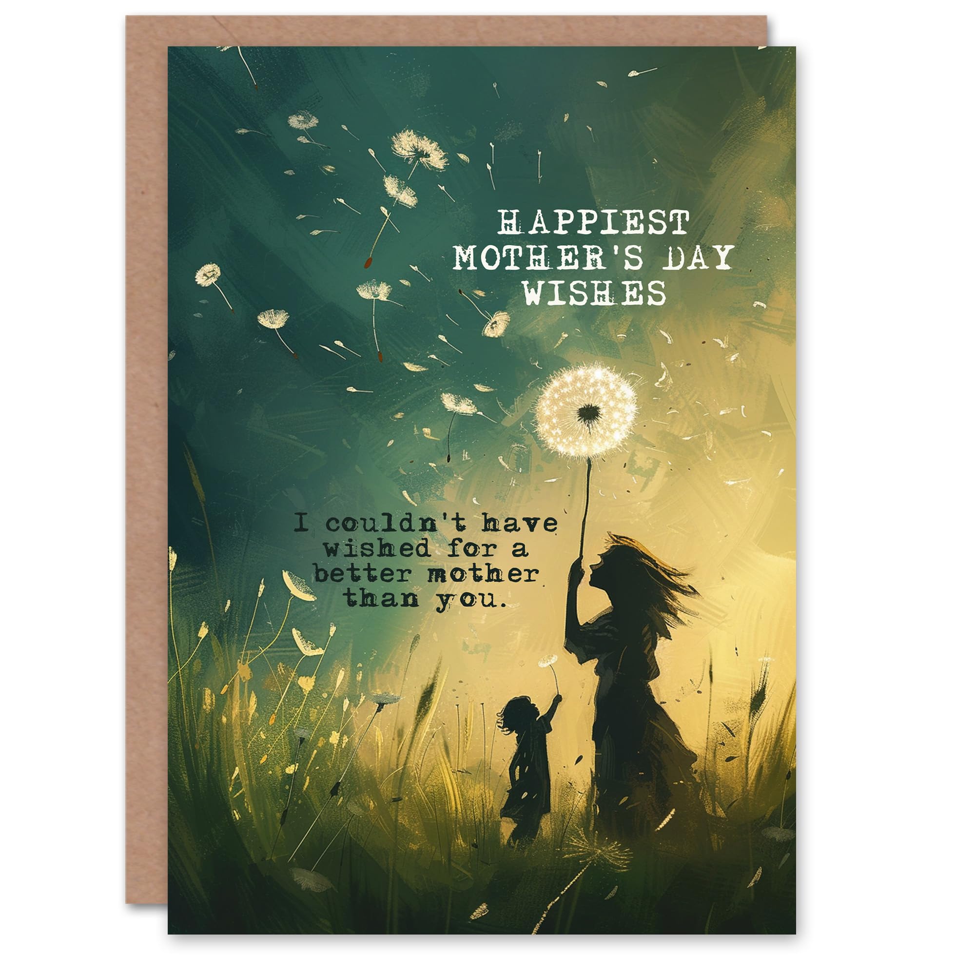 Artery8 Mother's Day Greeting Card Dandelion Wish Wishes Best Mother For Mum
