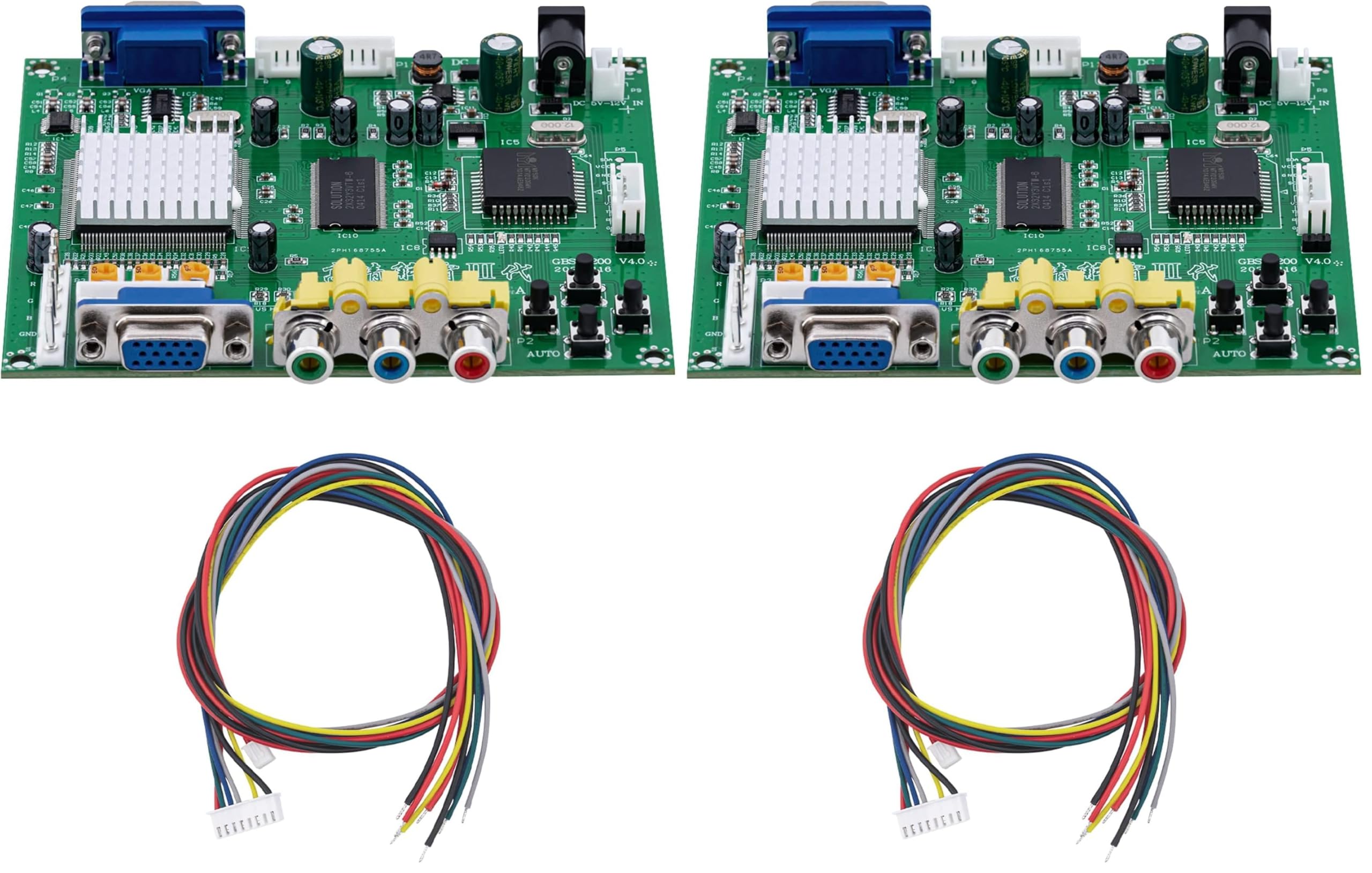 Mcbazel Arcade Game RGB/CGA/EGA to VGA HD Game Video Output Converter Board for Arcade Monitor to CRT LCD PDP Projector (Pack of 2)