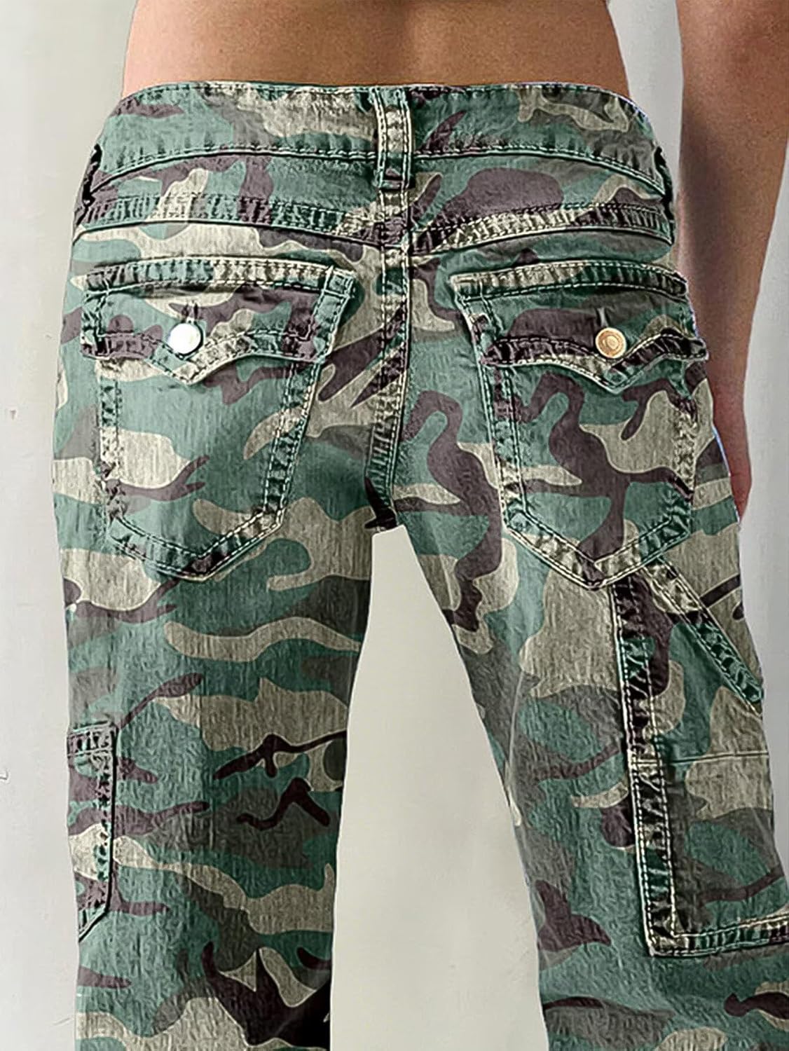 Flamingals Straight Leg Jeans for Women Mid Rise Casual Wash Floral Embroidery Denim Pants