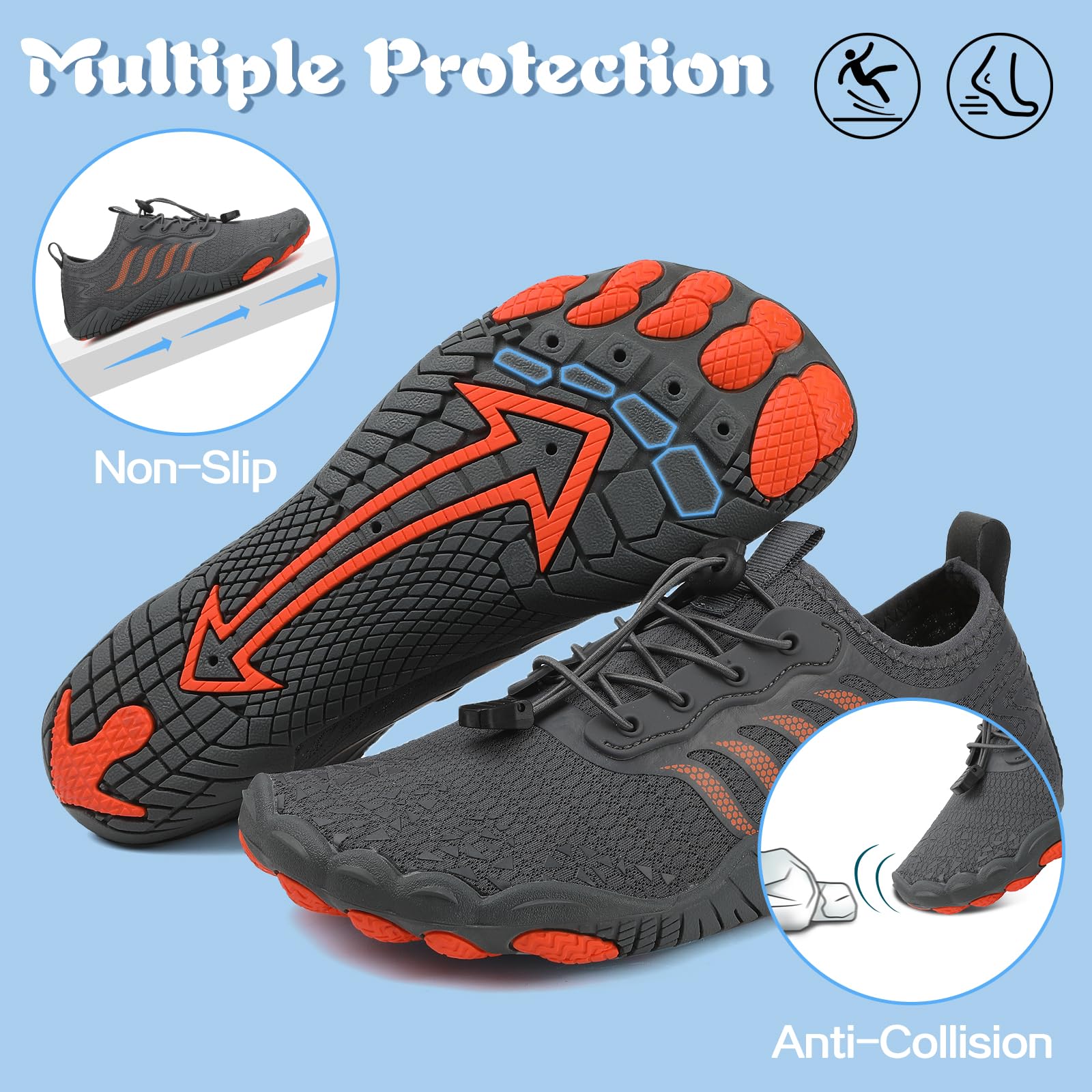 Hanani Badeschuhe Wasserschuhe Herren Damen Strandschuhe Barfußschuhe Sommer Schwimmschuhe Aquaschuhe Schnell Trocknen Surfschuhe