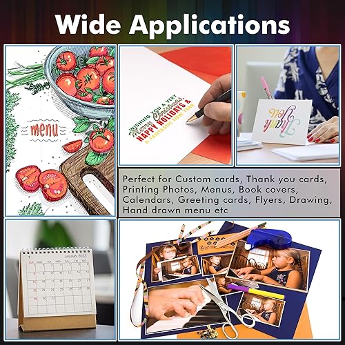 Miniatura 5 de Koala - Papel de cartulina blanco mate de 8.5 x 11 pulgadas de grosor, 50 hojas de 85 libras y 8.11 ozm, papel fotográfico mate pesado para