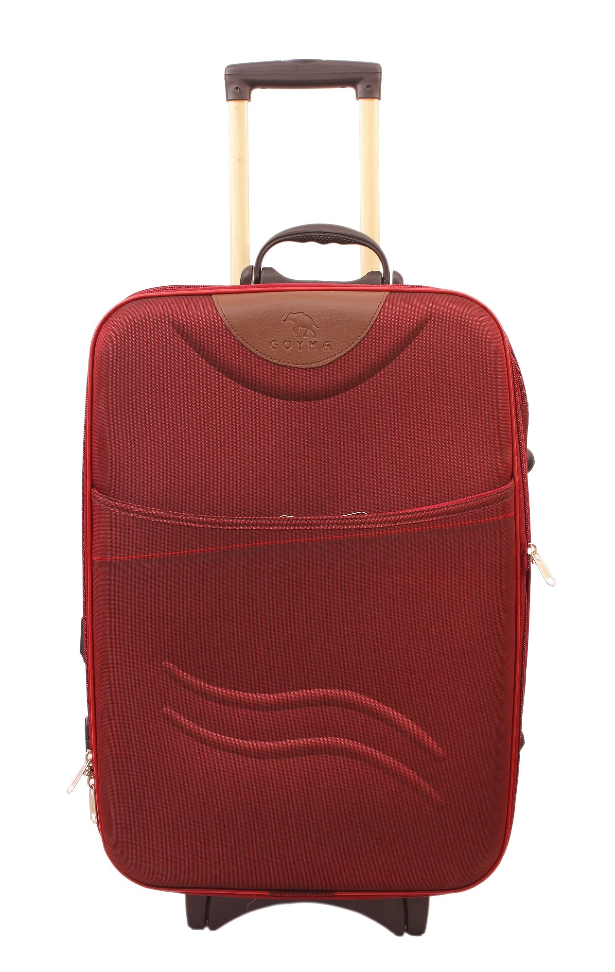 Stylish Hard Shell Expandable 20 Inches Maroon Color Trolley Bag