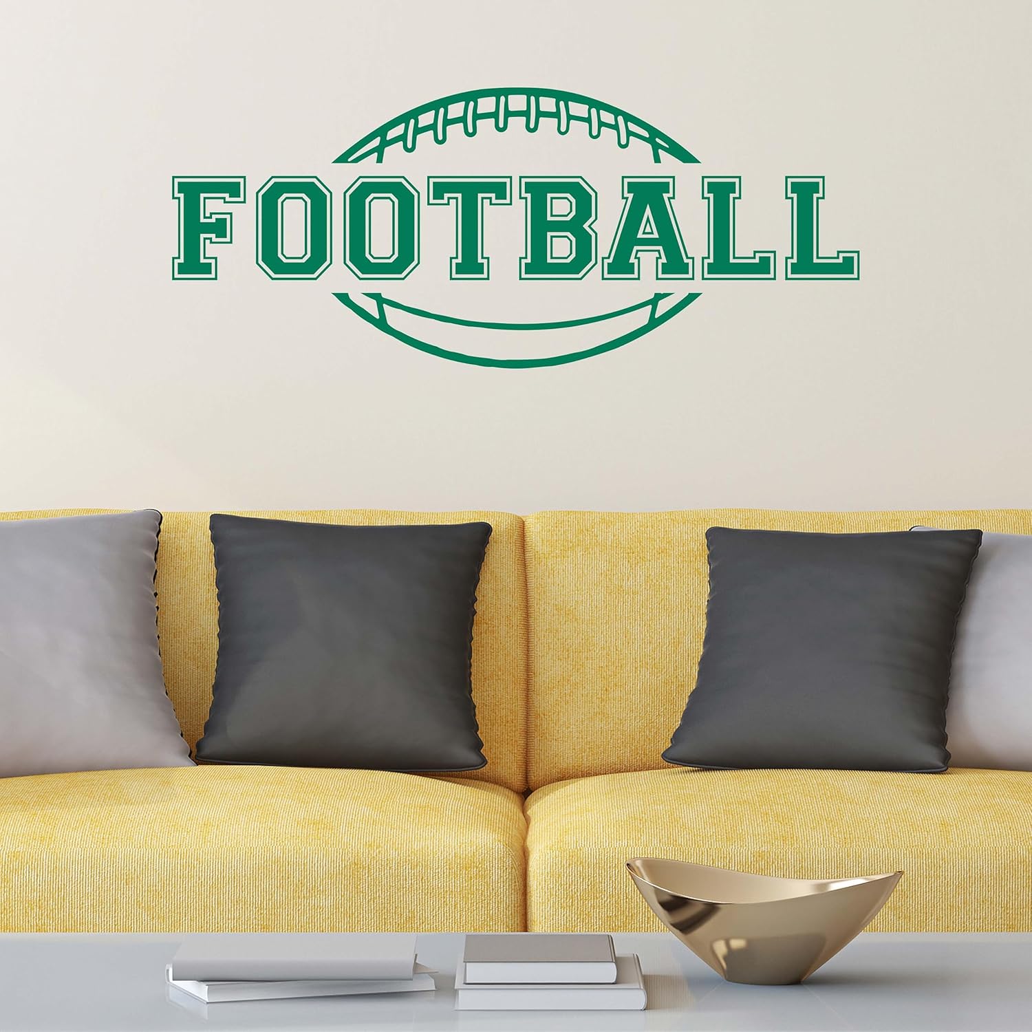 Football Signs | Football Wall Decal | Football Decor | Made in America | Green