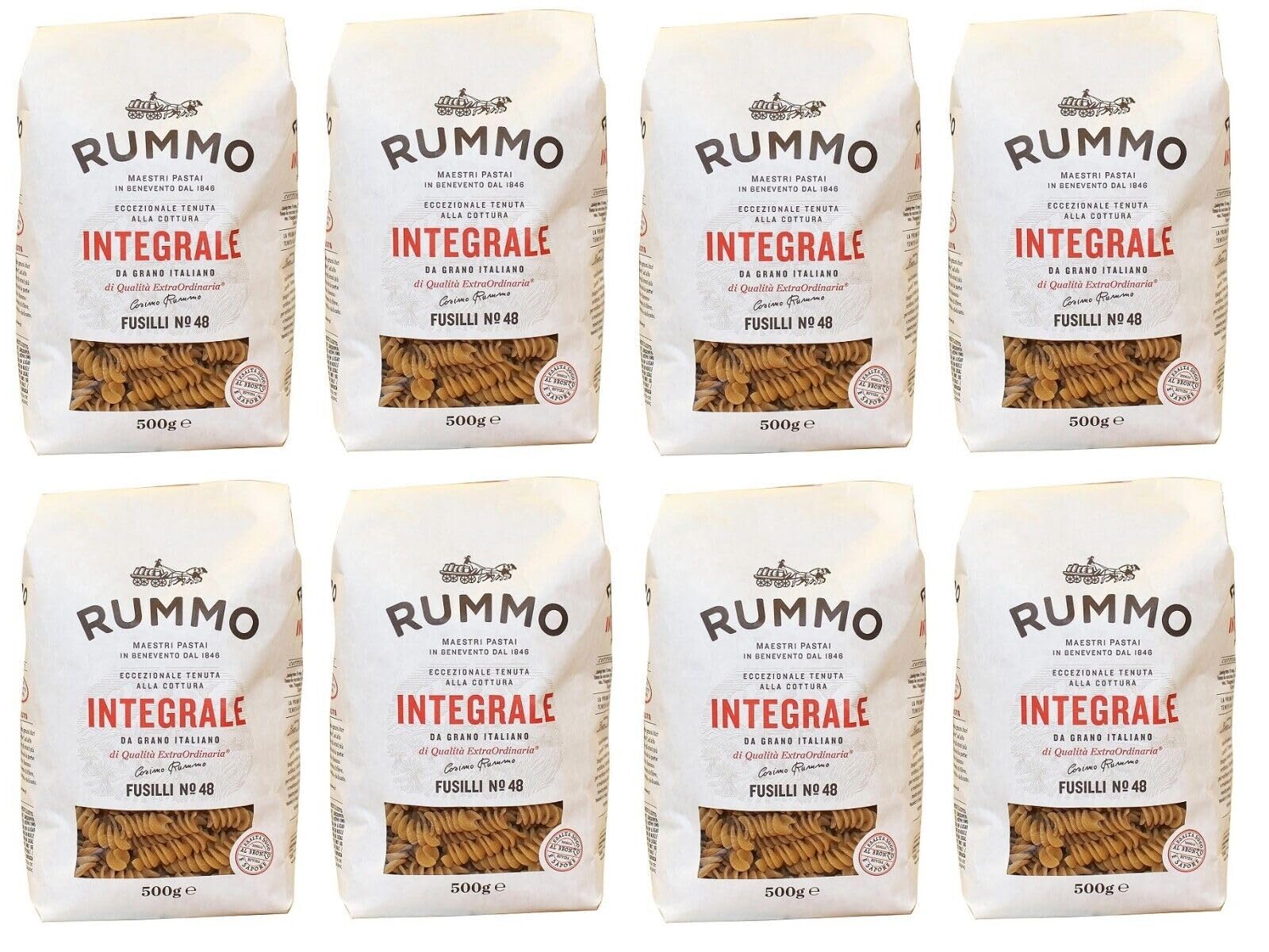 Rummo Pasta Integrale Confezione Prova 8x Pasta Mista + 8x Fusilli Pasta Italiana ( 16 x 500g )