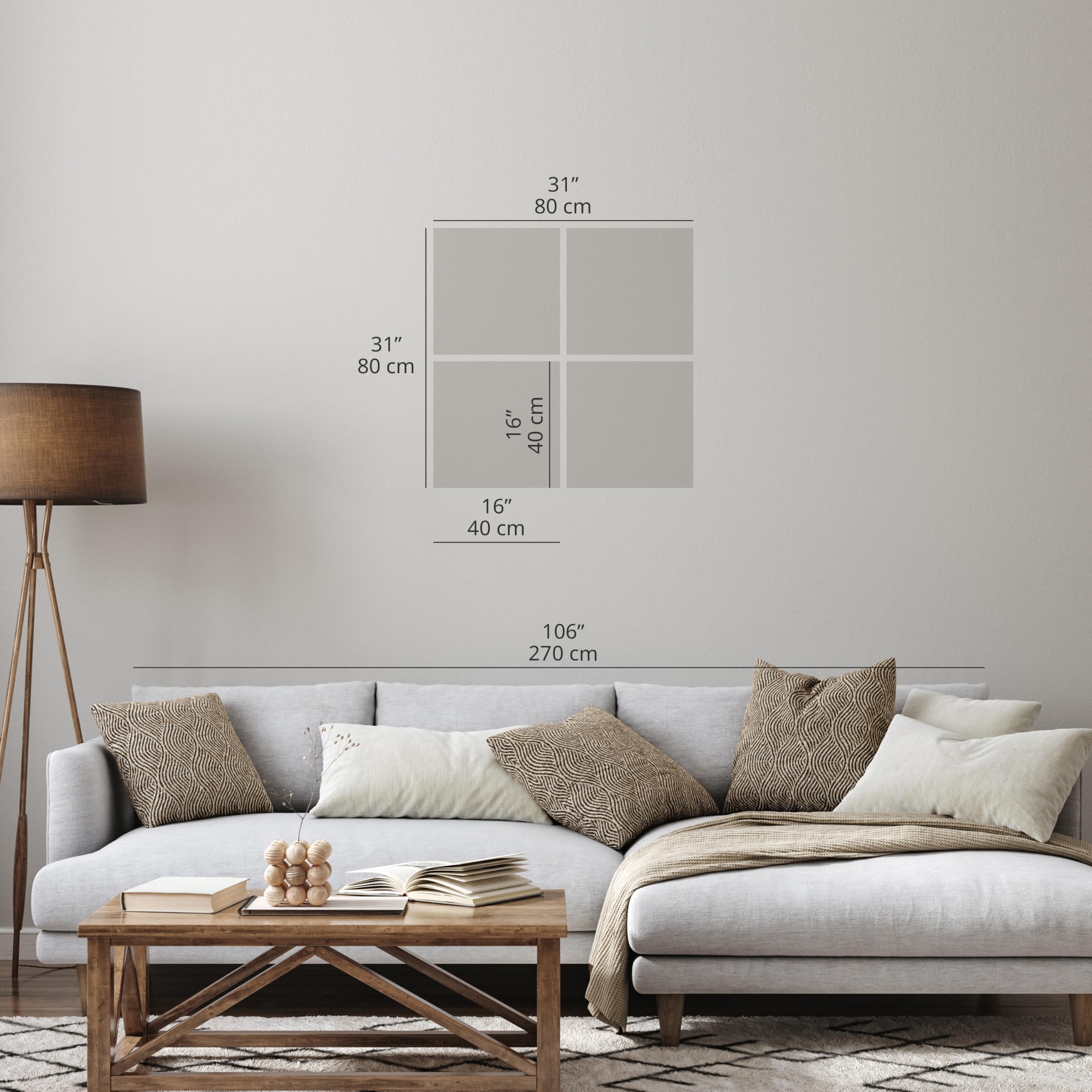 murando - Akustikbild Set Schallschutz Raumakustik, Schlafzimmer, modern