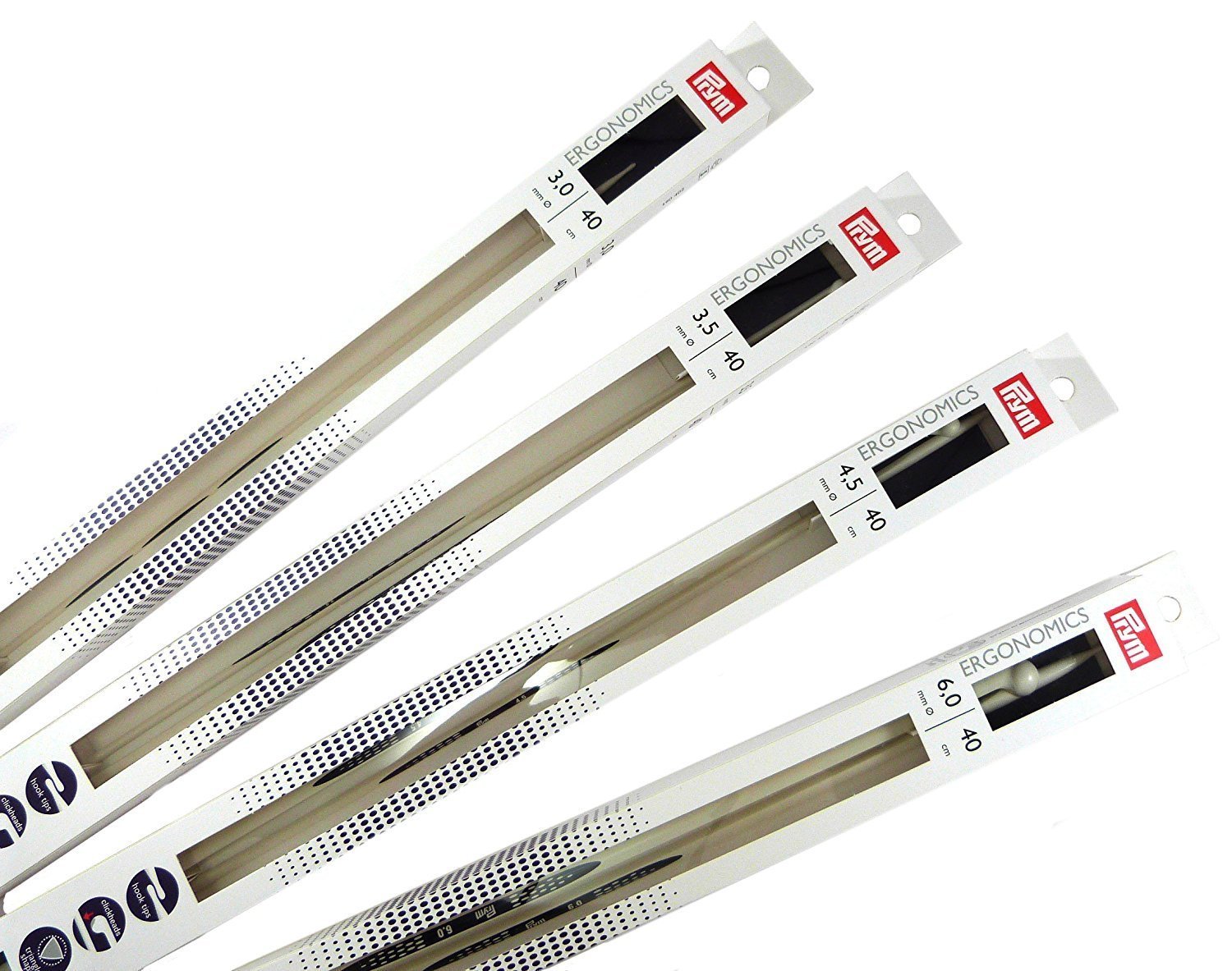 Prym - Ergonomics (40cm, 9.00mm) Single-Pointed Needles - 2 Needles