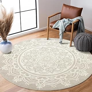 Carvapet Round Area Rug 120cm/4ft Soft Fluffy Circle Carpet 