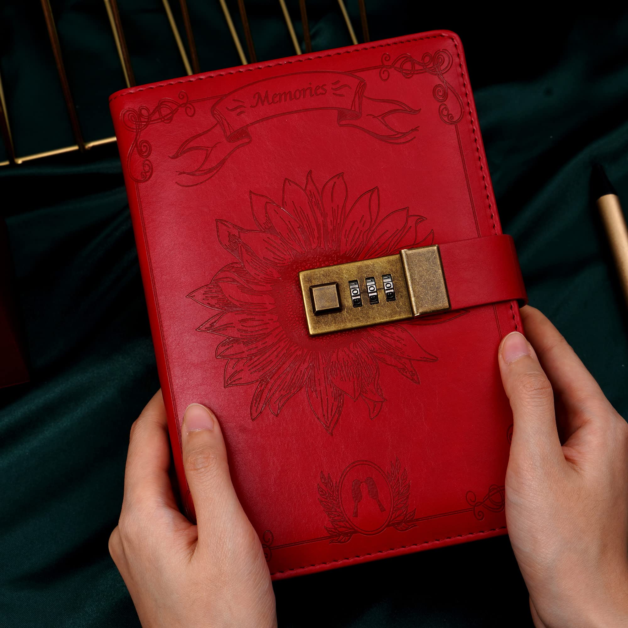 Amazon.com : Lock Diary for Women Vintage Lock Journal Refillable