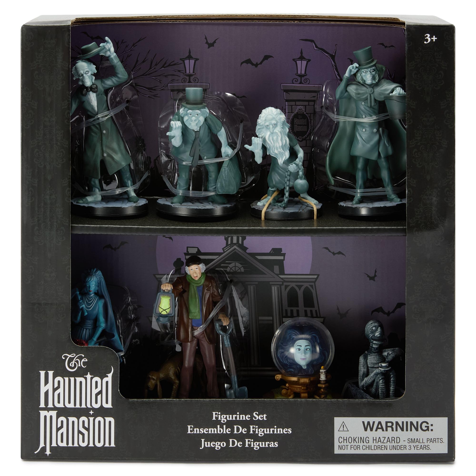 Disney Store Official - The Haunted Mansion - Figurenset - 8 Spielzeuge - Mit Constance Hatchaway, Ezra, Gus, Phineas, Mumie, Friedhofswärter mit Hund, Hatbox Ghost und Madame Leota - Ab 3 Jahren