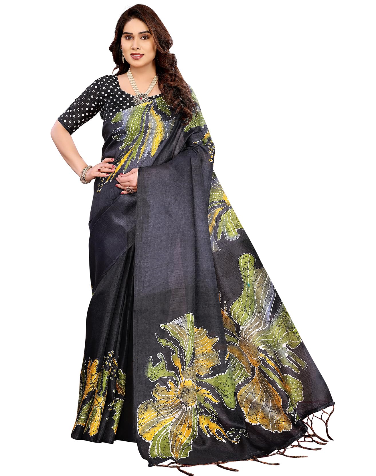 Women's Art Silk Silk Saree Soft new ladies Design Wear Sarees Latest Sari collections With Blouse Piece for Wedding sadi-image-9