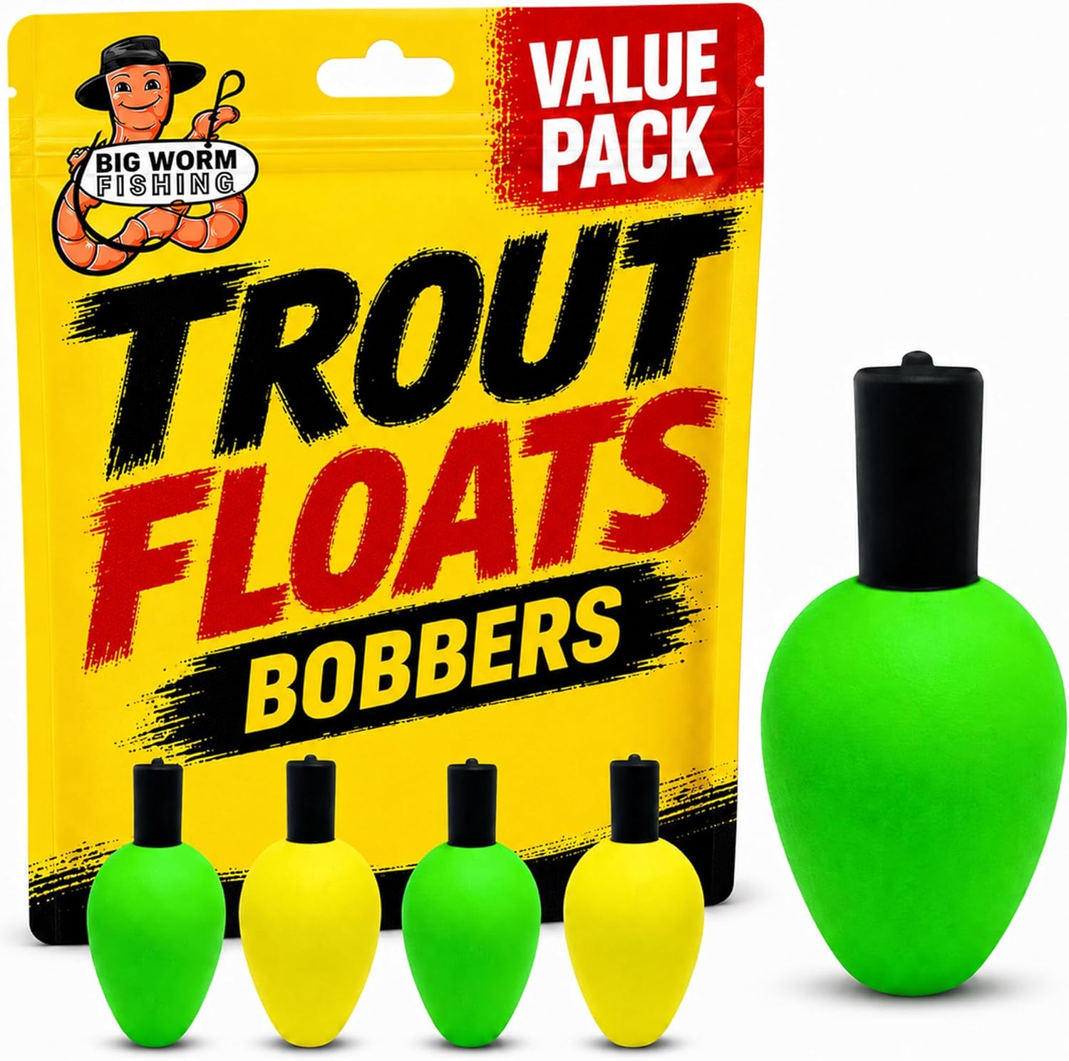 Bobbers for Fishing/Bright Floats - Trout, Crappie, Walleye, Panfish