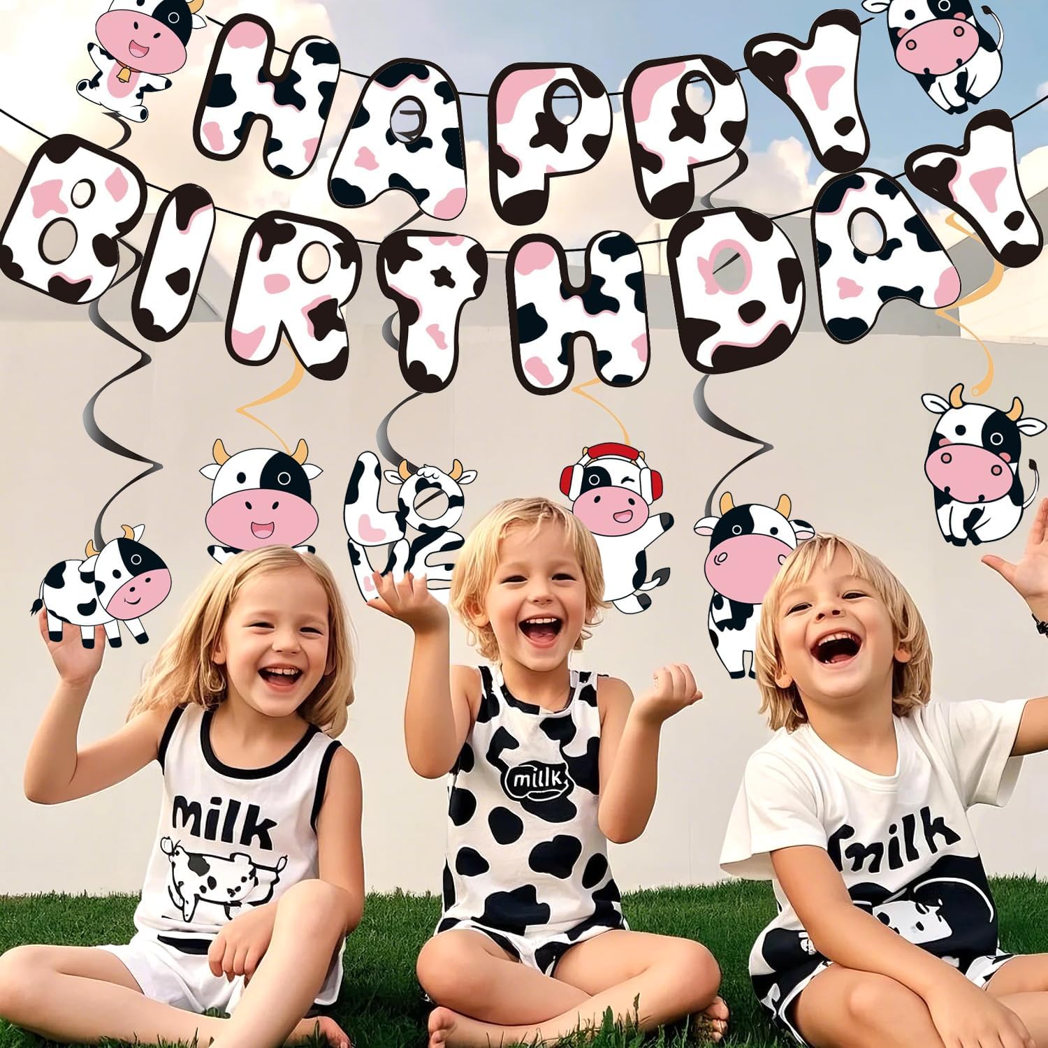 K arco ghirlanda di palloncini di mucca da 132 pezzi per la decorazione della festa di compleanno, decorazione per interni ed esterni a tema della fattoria di mucca rosa,  15
