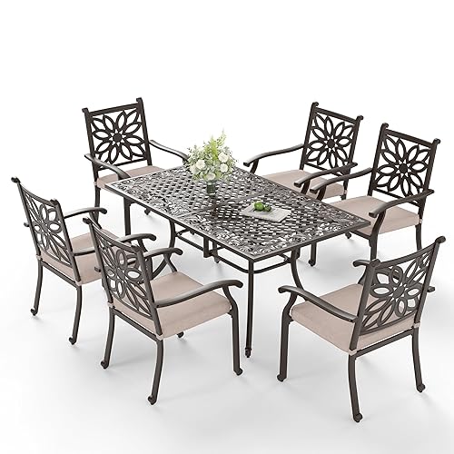Sophia & William 7 Pieces Cast Aluminium Patio Dining Furniture