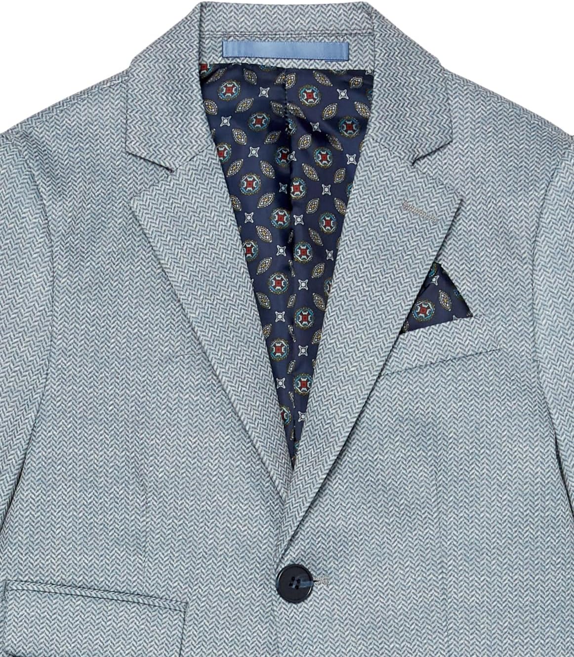 Isaac Mizrahi Boys' Slim Fit Herringbone Jacket and Pant Suit Set