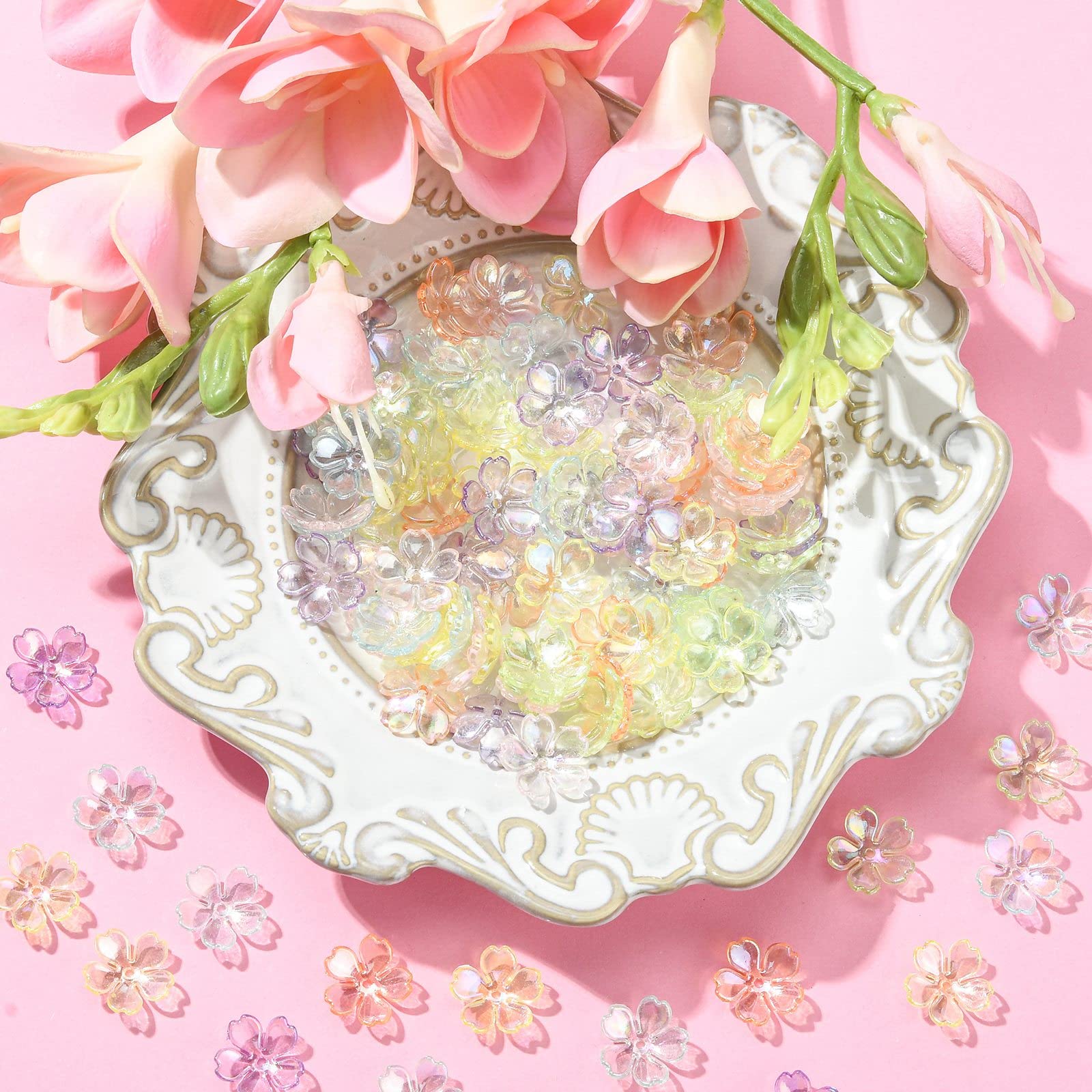 Breloques Assorties En Acrylique Pour Fabrication De Bijoux