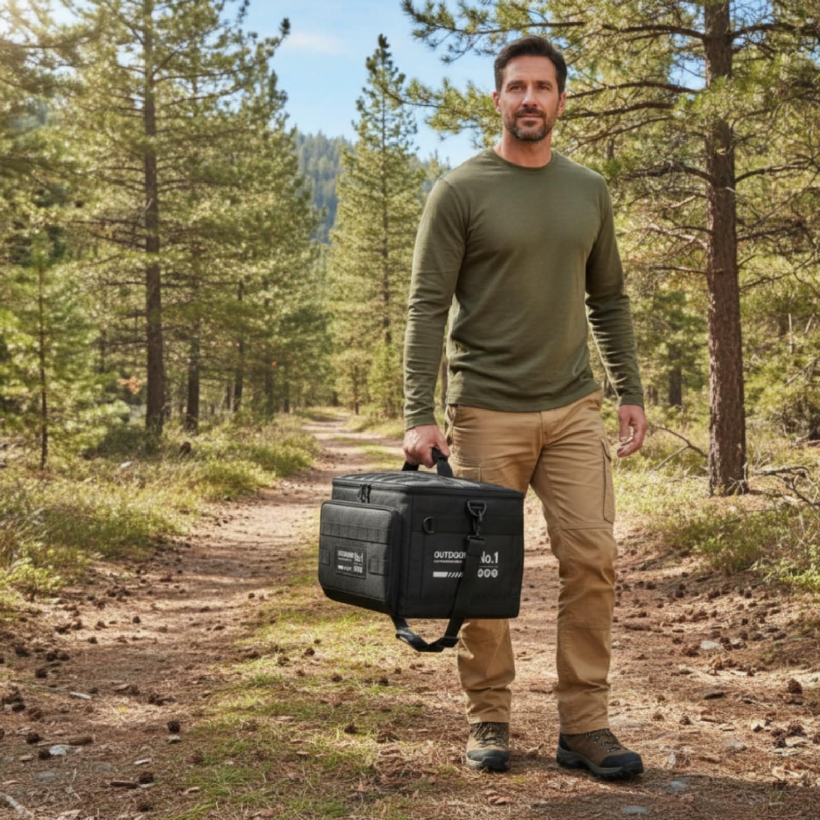 Borsa Tattica da 30L Semirigido Scatola Portaoggetti Pieghevole Multitasche Contenitore per Campeggiatori, Viaggiatori, Outdoor, Bagagliaio Auto, 黑色