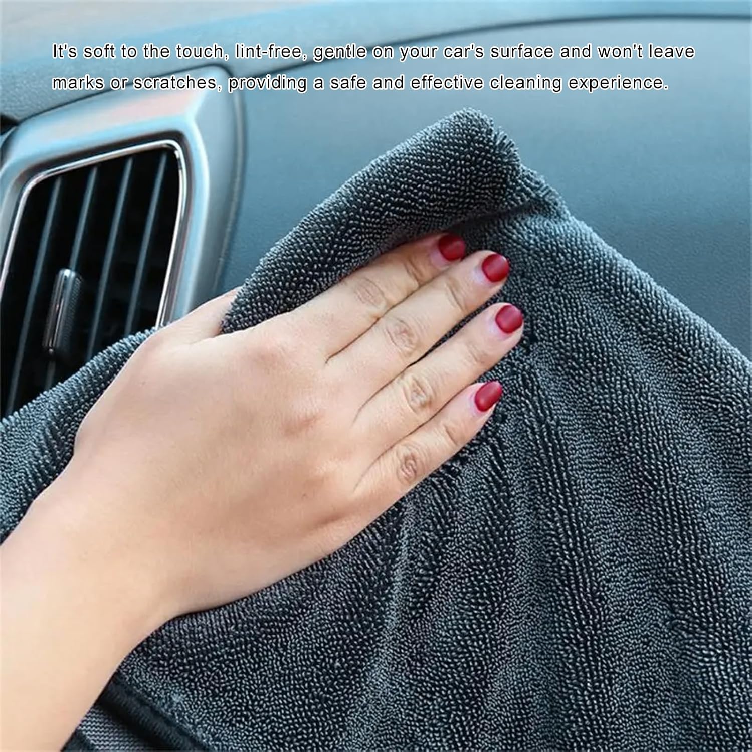 Car Drying Towel, 35.4"×23.6" Large Ultra Absorbent Microfiber Cleaning Cloth, 1200GSM Streak-Free Auto Detailing Towel Reusable Cleaning Rag for Cars, Trucks, SUVs, RVs