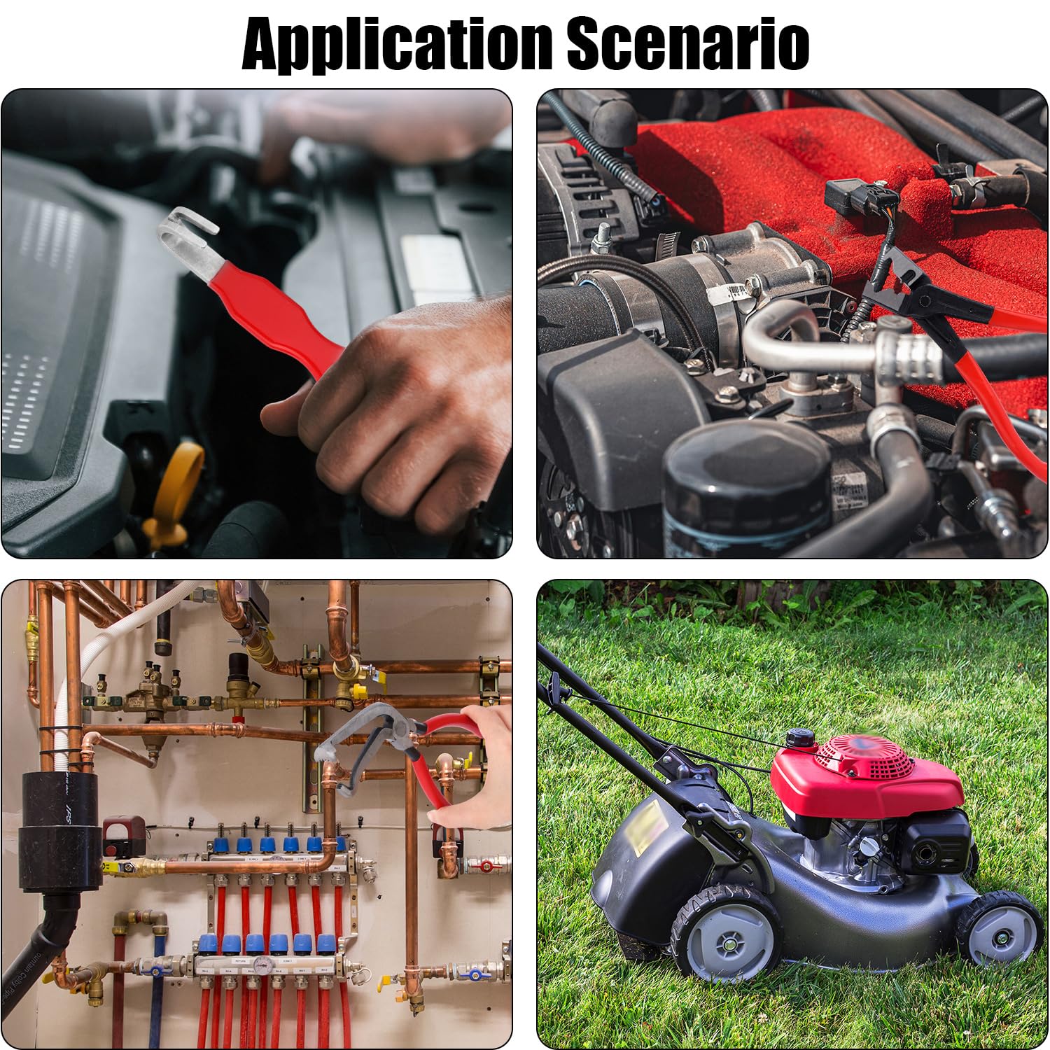 4 Uds Alicates de Desconexión Eléctrica, Rectos y en Ángulo 60°Alicates Desconexión y Separador Conectores Herramienta para Retirar Clips Línea Combustible para Reparación Automóviles Camiones