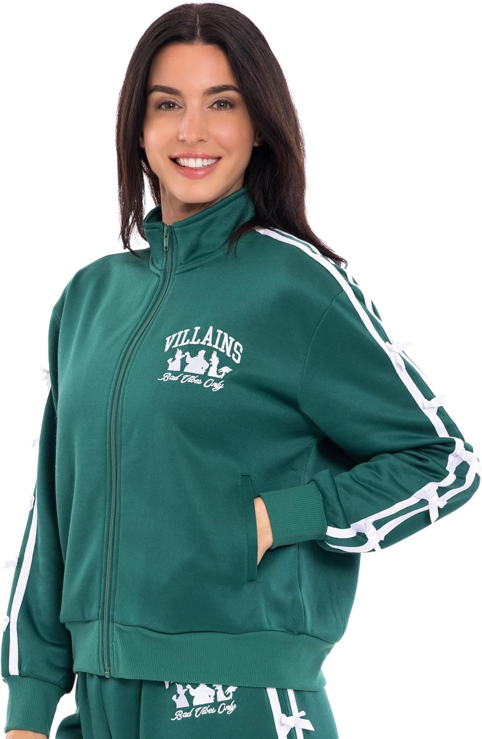Disney Womens Athletic Zip Up Track Jacket Adult Sizes (X-Small - 2XL)