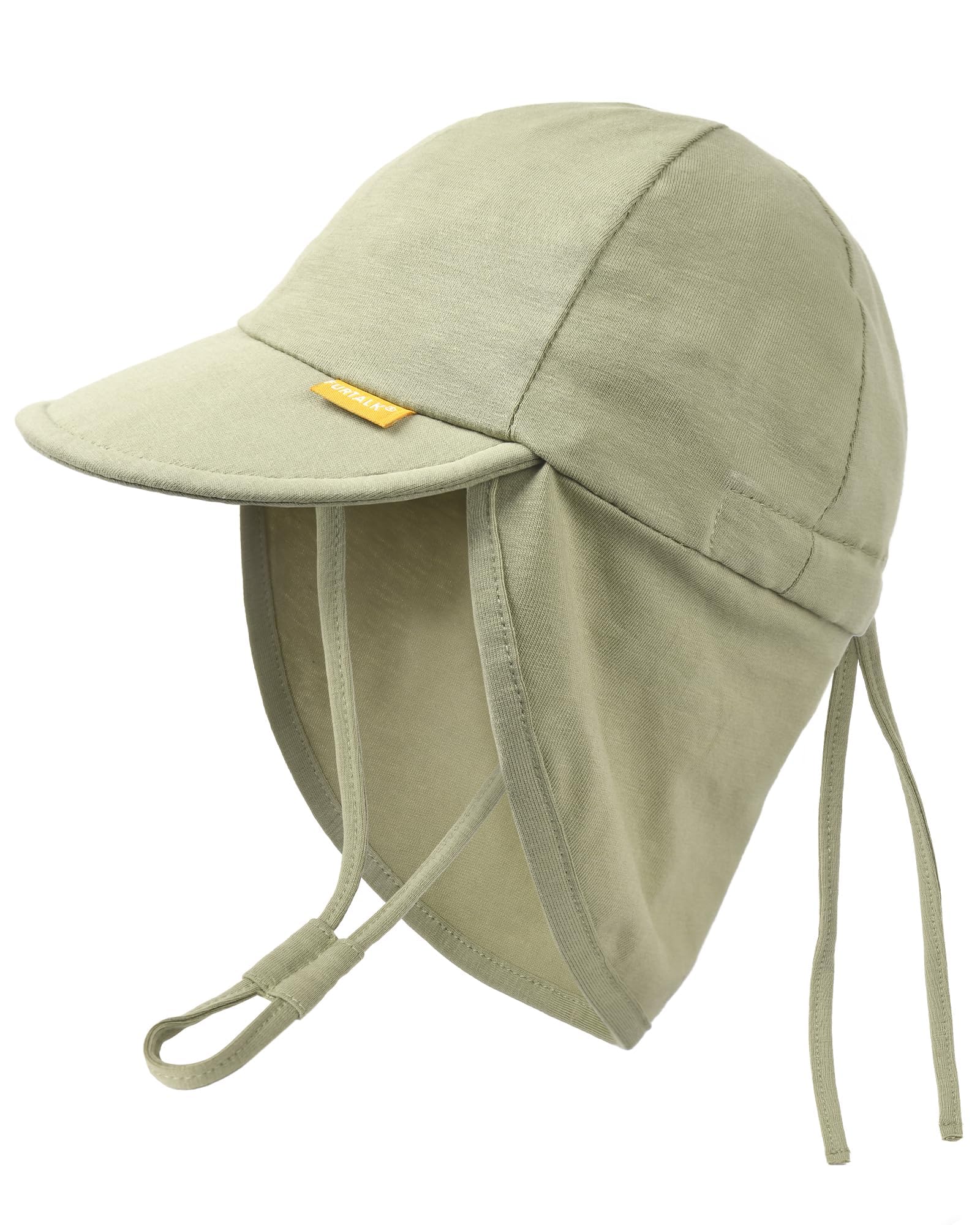 FURTALK Cotton Baby Toddler Sun Hat UPF 50+ UV Protection Kids Unisex Girls & Boys Summer Cap with Adjustable Chin Strap Neck Flap — view 12