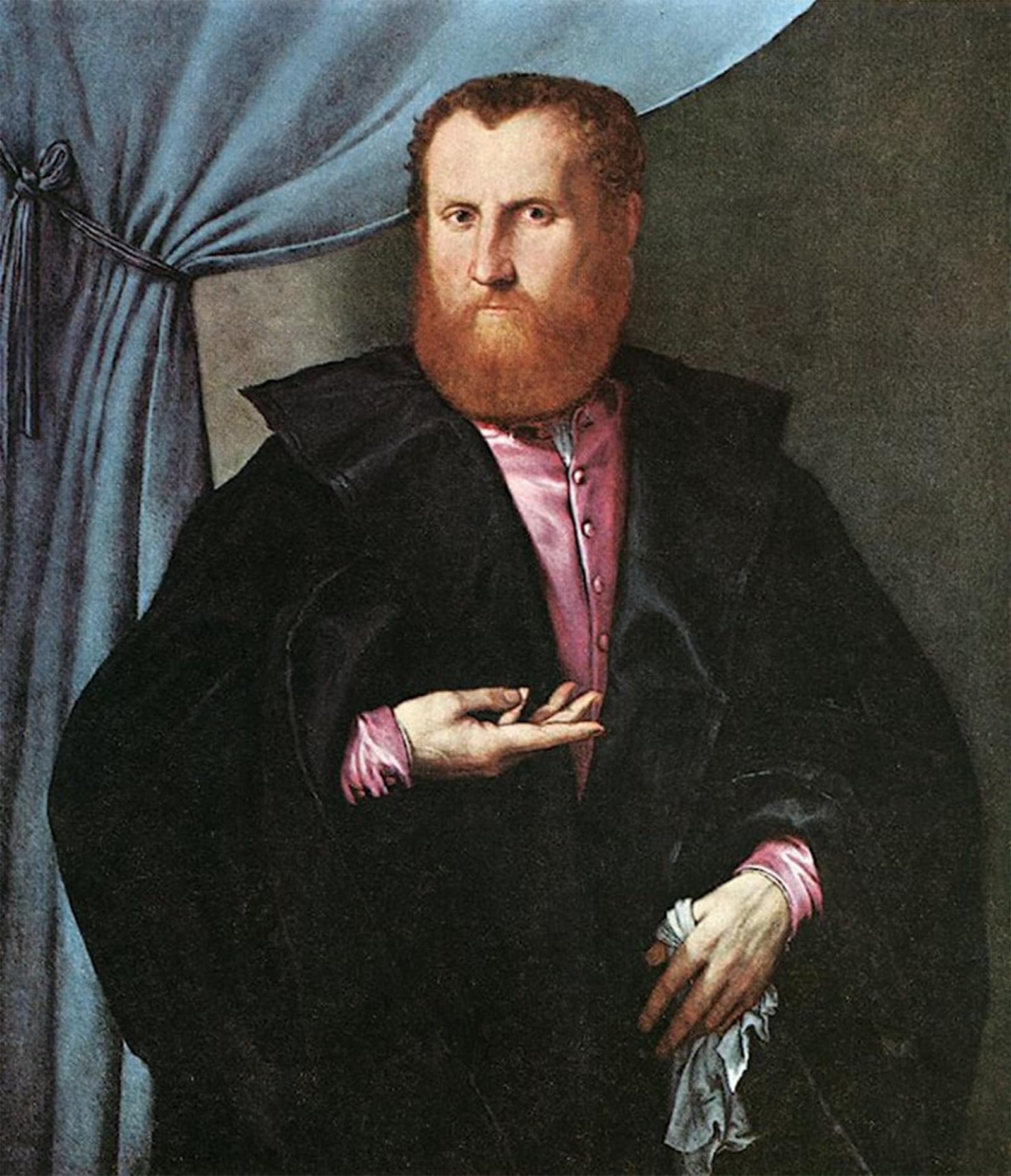 Lienzo de Lorenzo en mantello di seta nera mural 60x90cm 5