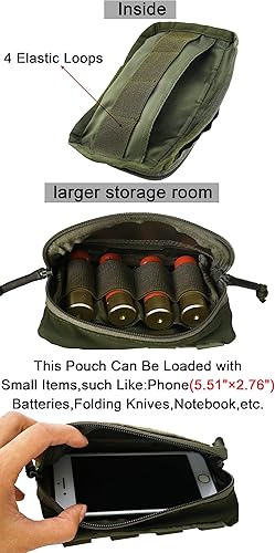 Miniatura 5 de Molle - Bolsa táctica de administración para el pecho, pequeña bolsa de pecho Molle, bolsa para cinturón y chaleco táctico, panel organizador de