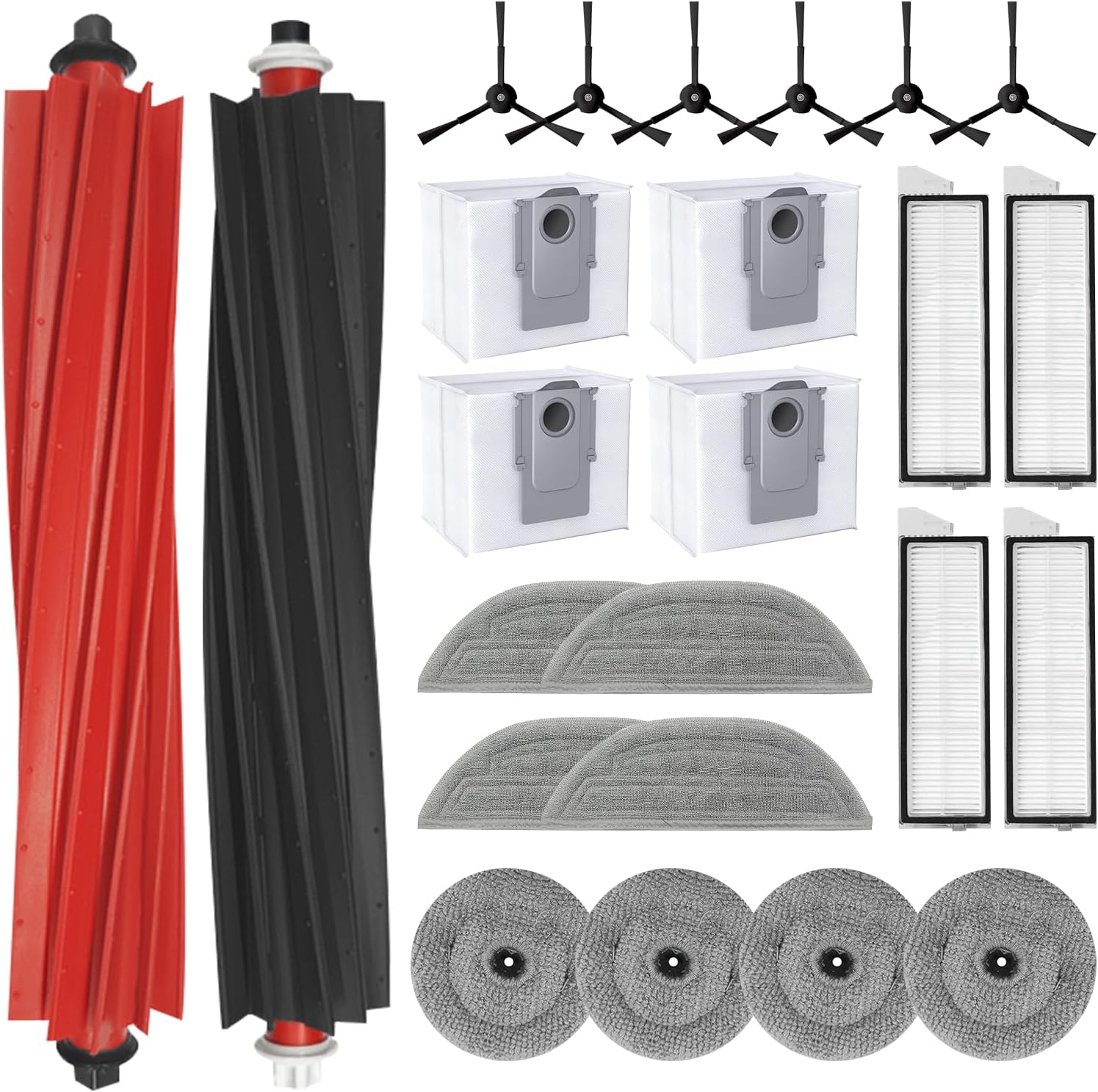 24-teiliges Zubehör-Set Für Roborock S8 MaxV Ultra - Komplettset Mit Bürsten & Filtern