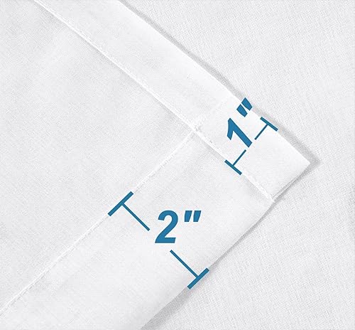 Miniatura 5 de HIGHSEASON Cortinas traslúcidas blancas de 84 pulgadas de largo, con bolsillo para barra de cortina, cortinas para sala de estardormitorio (blanco,