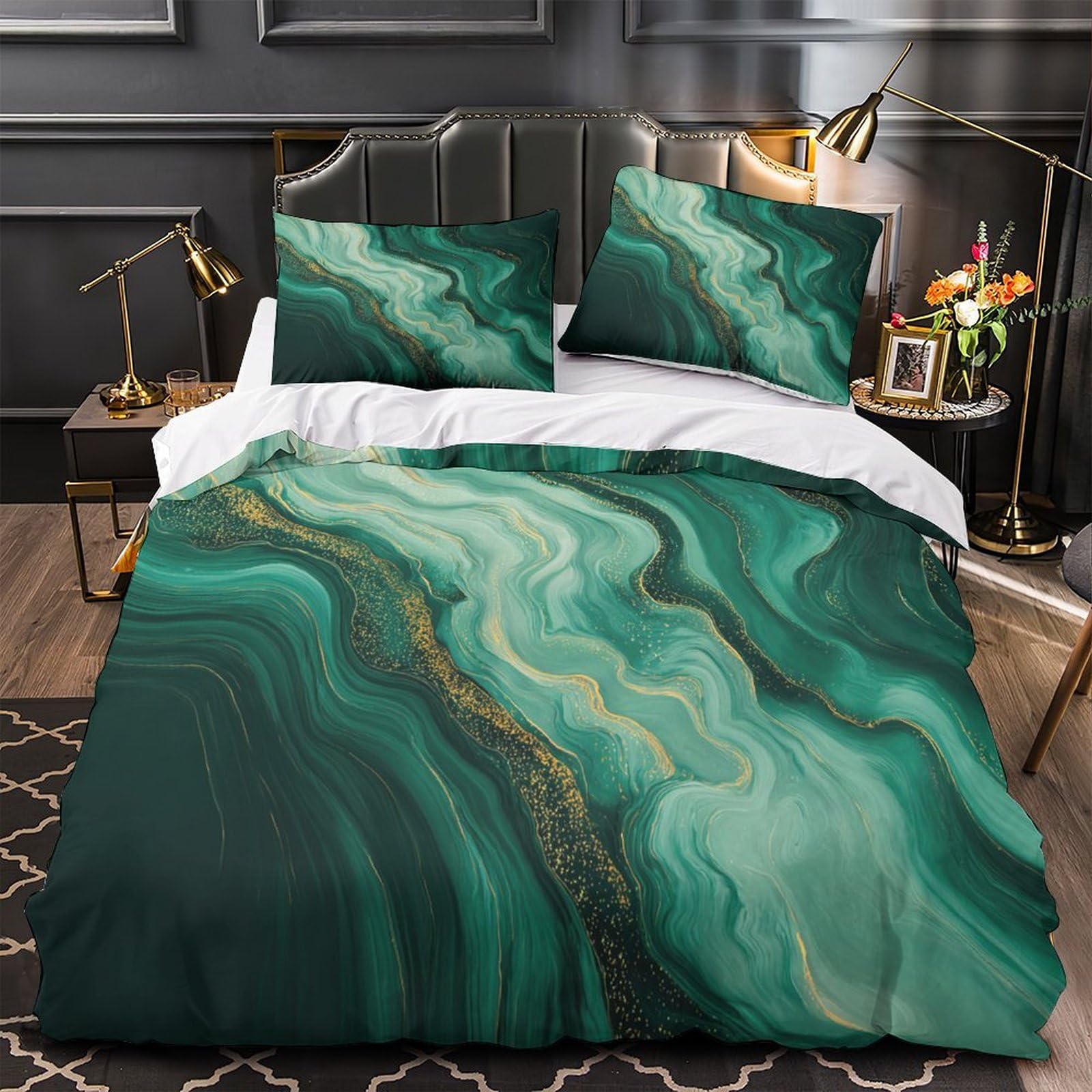 Housse de couette super douce imprimé 3D art mural abstrait parure de lit moderne 200x200