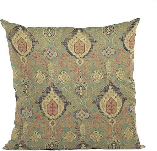 Plutus Brands Plutus Nile Romero - Almohada tejida de lujo x 18 pulgadas, doble cara 18 x 18 pulgadas, color verde