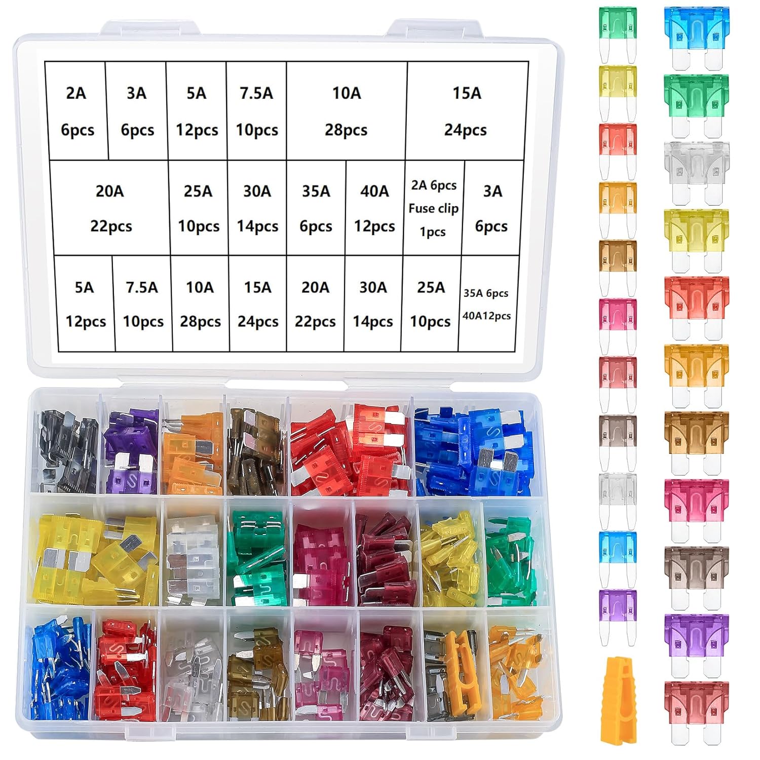 Car Fuses Assortment Kit, 300pcs Standard & Mini Blade