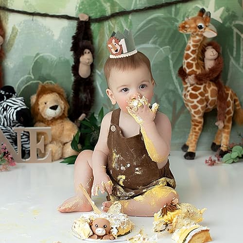 Miniatura 5 de Wild One - Corona de cumpleaños  Decoración de fiesta de cumpleaños de Wild One, traje de sombrero de primer cumpleaños para niñoniña, decoración de