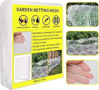 Swibeft Garden Netting Plant Covers,10ftx33ft Garden Mesh Nets Pest Barrier for Vegetable Plants Fruits Flowers,Crops Greenhouse Row Covers Bird,Pest,Mosquito Barrier(3mx10m)