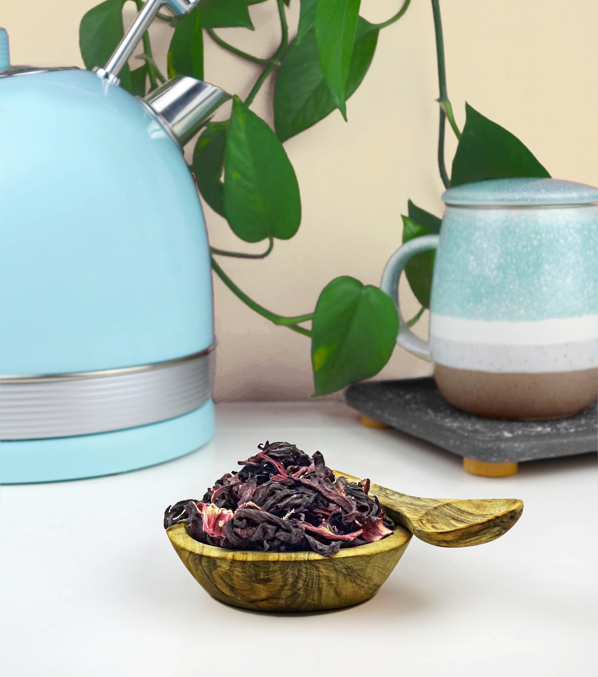 Flor de Jamaica para Adelgazar 200g - Te de Hibisco para Reducir Hinchazon de Barriga - Infusion Antioxidante y Natural para Bajar de Peso - Te Frio Detox para Aliviar Inflamacion — view 8