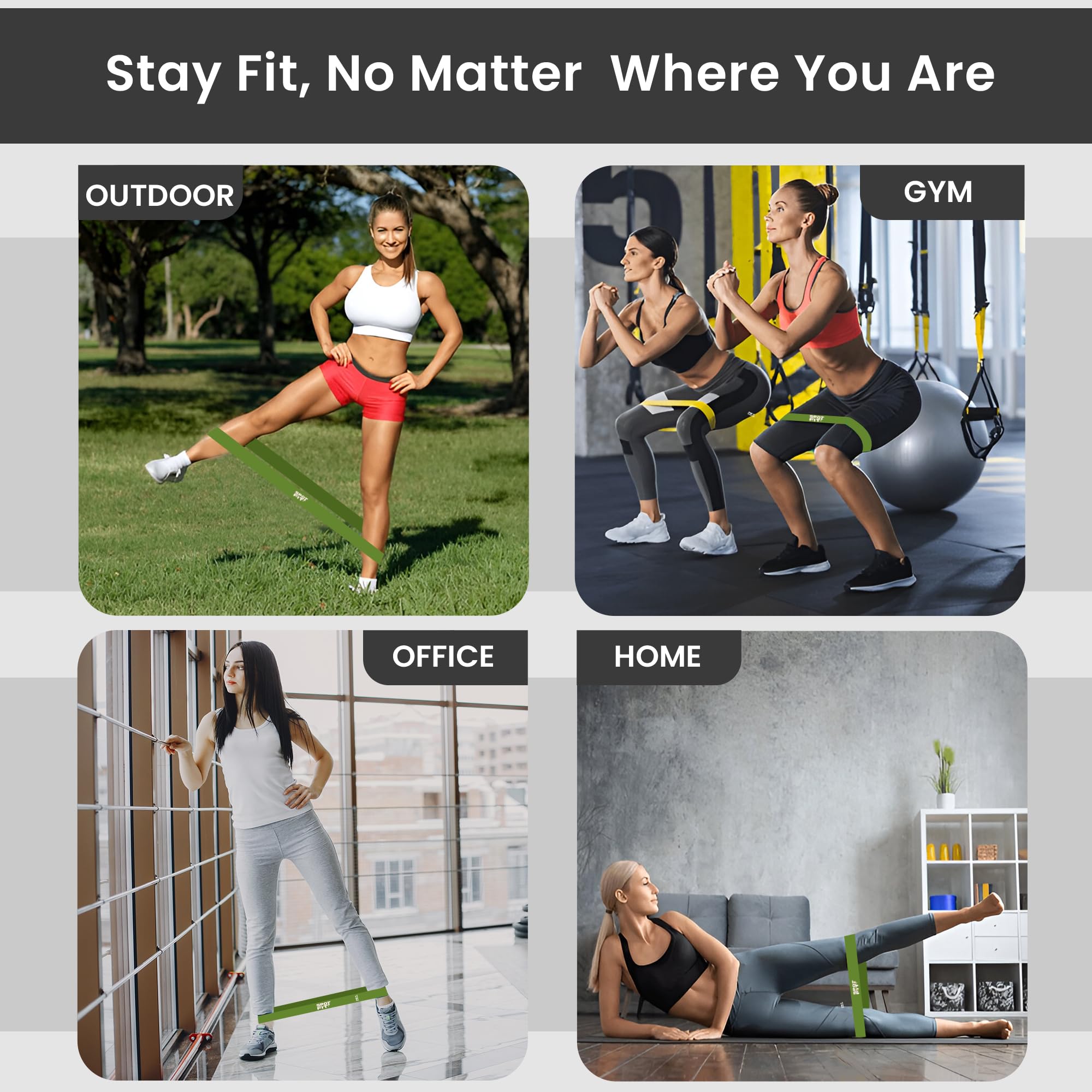 Bandas de resistencia para entrenamiento, bandas de ejercicio para mujeres y hombres, bandas elásticas de látex para yoga, pilates, rehabilitación, fitness y entrenamiento en casa, bandas de