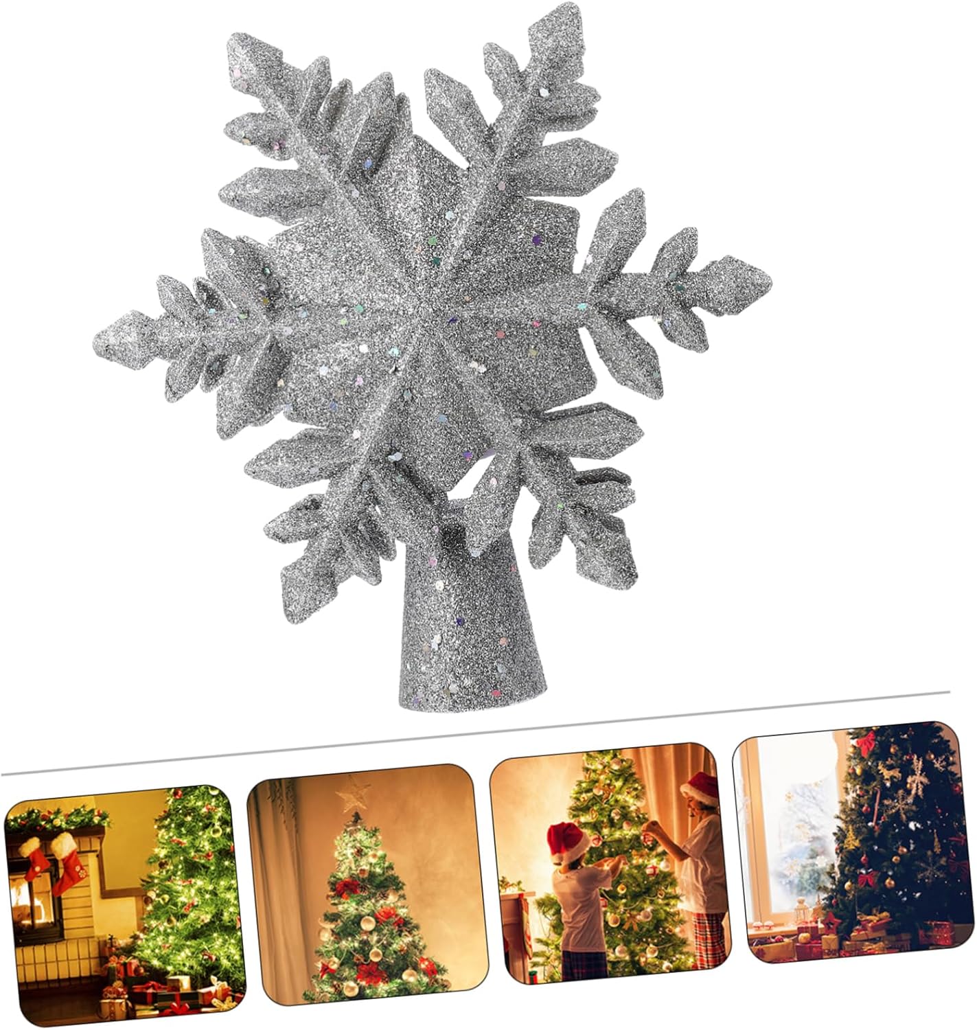 Snowflake Projection Lamp Led Projector for Christmas Tree Rotating Decorative Light Christmas Tree Topper Perfect Present for Family Friends