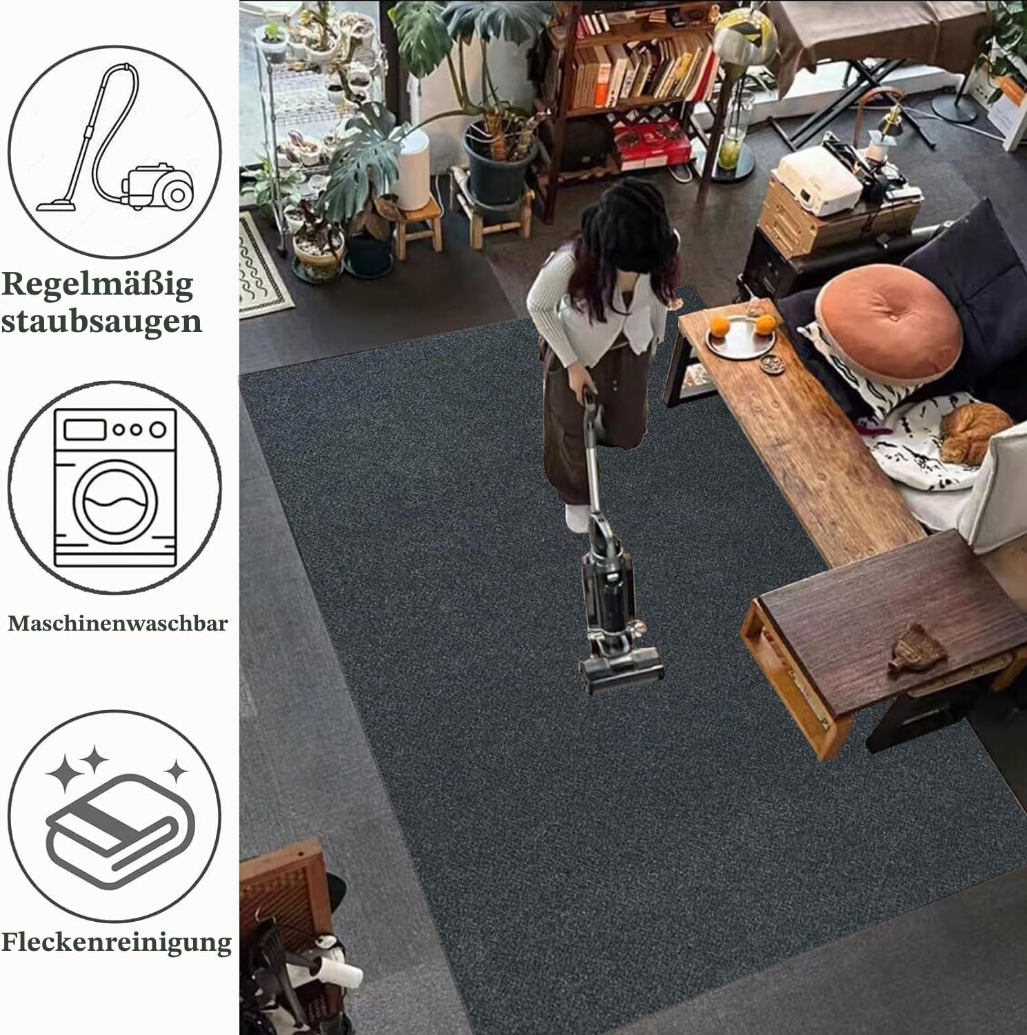 Bodenschutzmatte für Hartböden 140 x 160 cm Schreibtischstuhl Unterlage | Bodenschutzmatten Gaming | Computerstuhl Teppiche | Teppich Bürostuhl matten für Laminat | Parkett | Kratzfest rutschfest