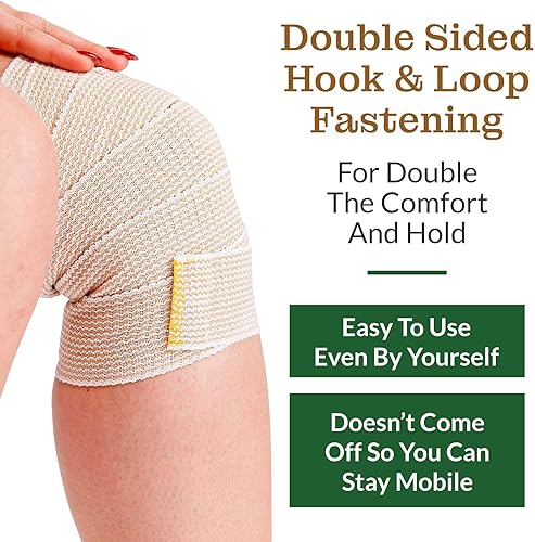 Miniatura 2 de Vendaje elástico de alta calidad (2 pulgadas de ancho, paquete de 2)  NexSkin vendajes de compresión atléticomédica sin látex con cierre de velcro