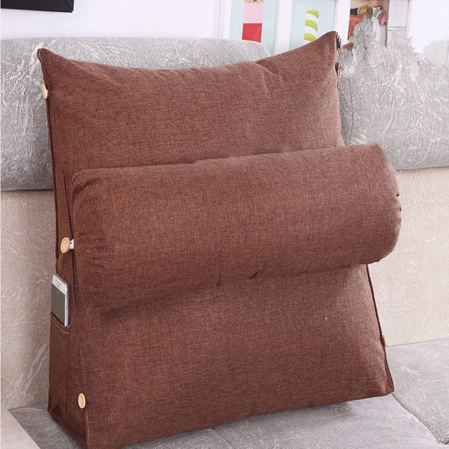 Back Wedge Headrest Triangle Big Backrest Sofa Bedside Pillow Backrest