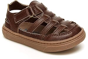 Toddler Boy Sandal With Leather Top With Velcro Closure