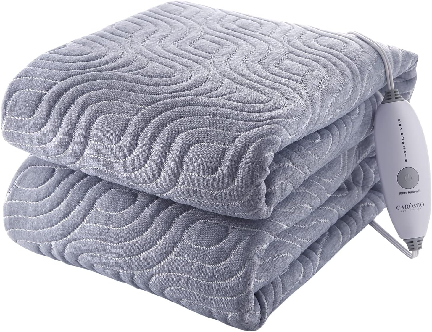 CAROMIO Twin Heated Mattress Pad Air Layer Electric Mattress Pad Cover Twin Size with 5 Heat